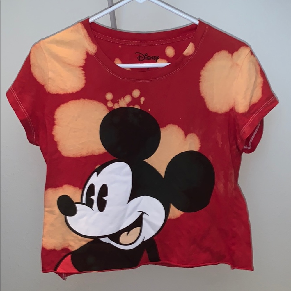 Cropped mickey mouse shirt!